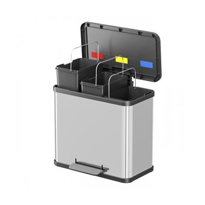 Hailo  3X9 Lt Paslanmaz Çelik Çöp Kovası