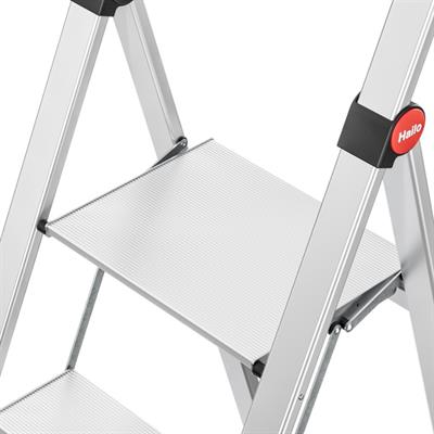 Hailo DK40 Selekta BasicLine 2 Basamaklı Emniyet Merdiveni Alüminyum Renk