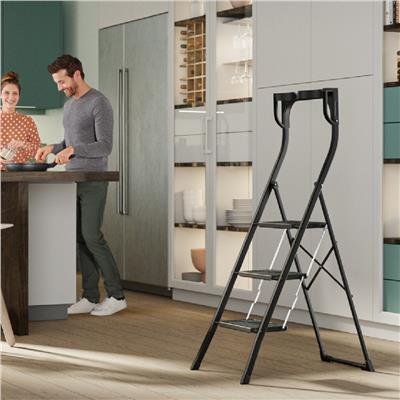 Hailo K77 Comfortlıne 3 Basamaklı Merdiven Siyah Renk