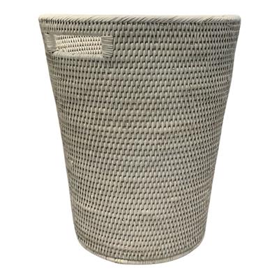 Hasır Atık Kağıt Kutusu Beyaz 33/22x36 cm