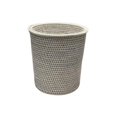 Hasır Atık Kağıt Sepeti S Beyaz 23/20x23 cm