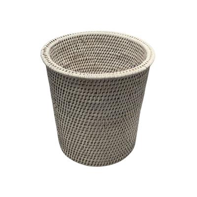 Hasır Atık Kağıt Sepeti S Beyaz 23/20x23 cm