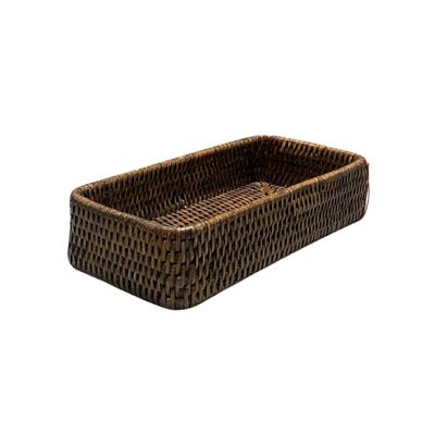 Hasır Banyo Tepsisi Kahverengi 25x12x5 cm