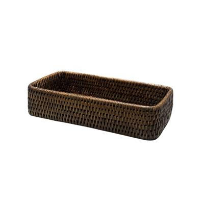 Hasır Banyo Tepsisi Kahverengi 25x12x5 cm