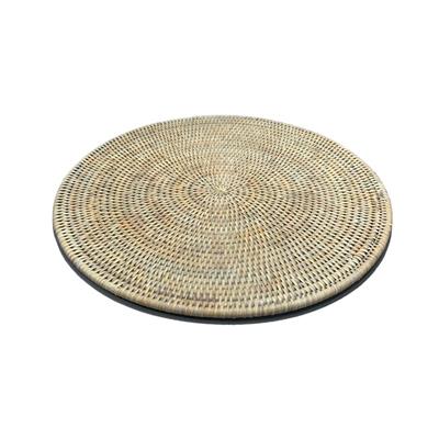 Hasır Amerikan Servis Altlığı Gri Çap:40 cm