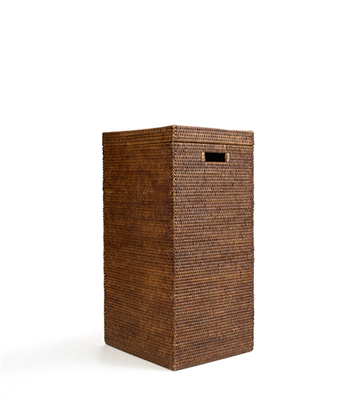 Hasır Dikdörtgen Çamaşır Sepeti Kahverengi 70x76x40 cm