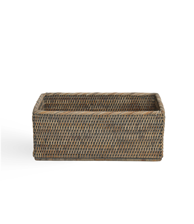 Hasır Dikdörtgen Sepet Gri 31x16x13 cm