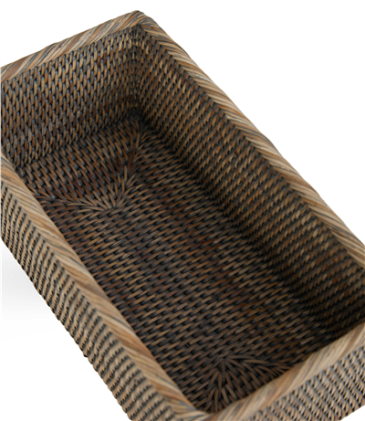 Hasır Dikdörtgen Sepet Gri 31x16x13 cm