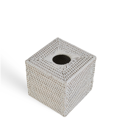 Hasır Kare Kleenex Kutusu Beyaz 14x14x14 cm