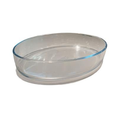 Hasır Oval Pyrex Tabağı Gri 