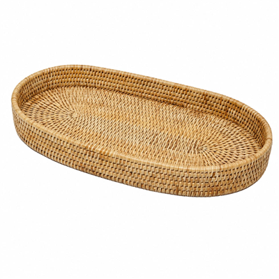 Hasır Oval Tepsi Naturel