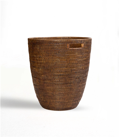 Hasır Pamuklu Çamaşır Sepeti Kahverengi 45/26x55 cm