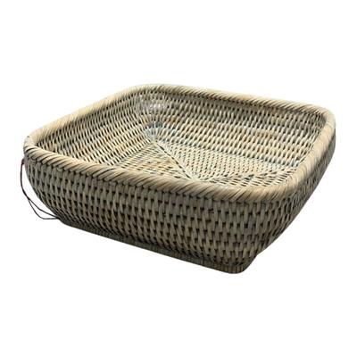 Hasır Pyrex Kare Tabak Gri 25x25x8 cm