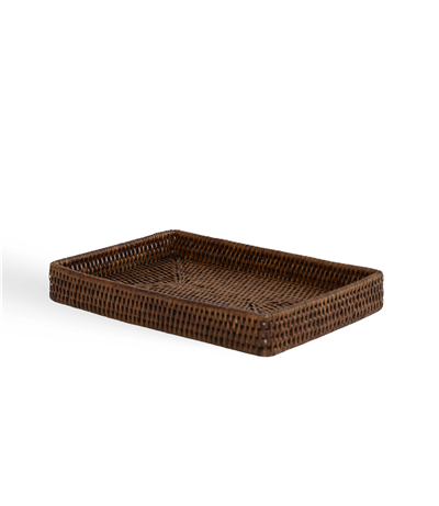 Hasır Spa Tepsisi Kahverengi 30x20x4 cm