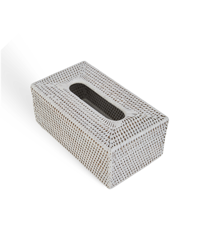 Hasır Yüksek Kleenex Kutusu Beyaz 25x14x10 cm
