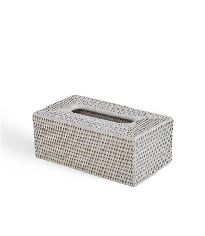 Hasır Yüksek Kleenex Kutusu Beyaz 25x14x10 cm