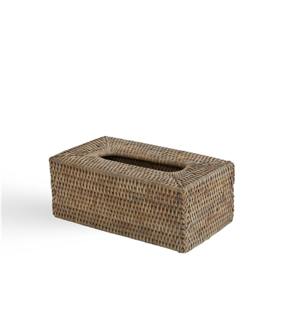 Hasır Yüksek Kleenex Kutusu Gri  25x14x10 cm