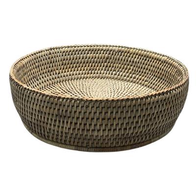 Hasır Yuvarlak Pyrex Tabak Gri Çap 28x8 cm