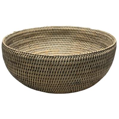 Hasır/Cam Salata Kasesi L Gri Çap 33 cm