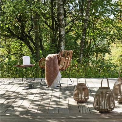 Hav Bluetooth Hoparlörlü + Led Lamba Beyaz/Kum 17,5 X 23 Cm