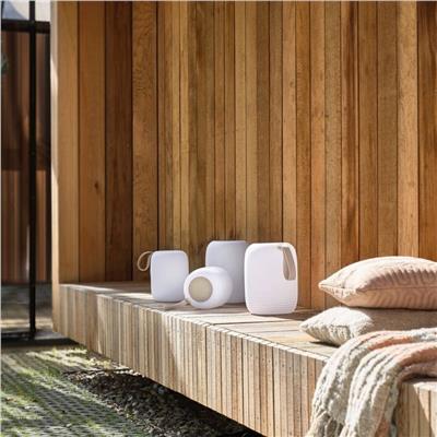 Hav Led Salon Feneri Kablosuz Beyaz Şarj Edilebilir - Beyaz/Kum 17.5 X 23 Cm