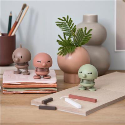 Hoptimist Soft Bimble Sallanan Figür, Dekorasyon Small Olive 6,6 X 5,8 Cm (Gülümse) 