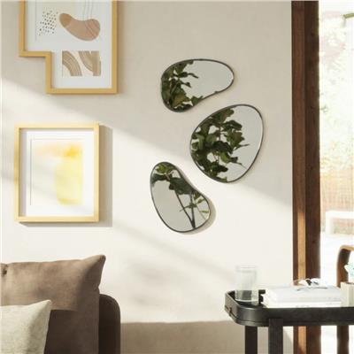 Hubba 3Lü Set Metal Çerçeveli Ayna