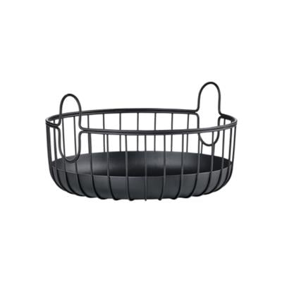 Inu Masa Üstü Tel Sepet Siyah 22x8 cm