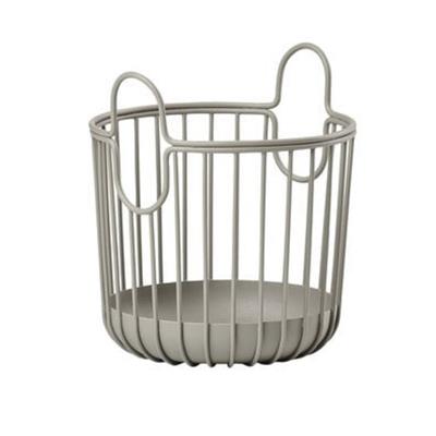 Inu Masa Üstü Tel Sepet Taupe 20x20 cm