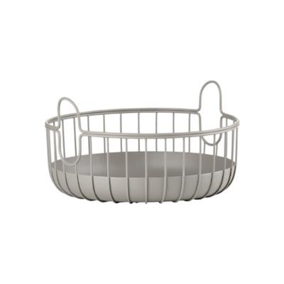 Inu Masa Üstü Tel Sepet Taupe 22x8 cm