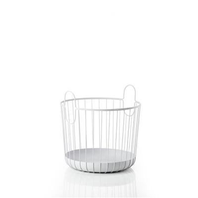 Inu Masa Üstü Tel Sepet Soft Gri 40,6x41,1 cm