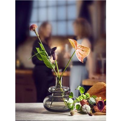 Inu Vazo Füme Gri 31,7x33 cm