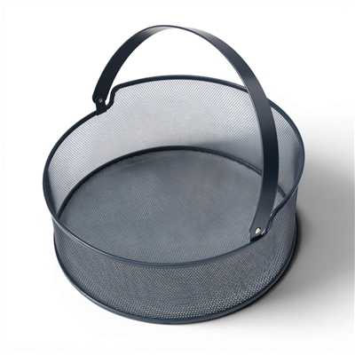 İskandinav Stil Metal Saklama Sepeti - Antrasit