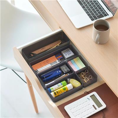 İstiflenebilir Düzenleyici L Derin (2li Set) Siyah