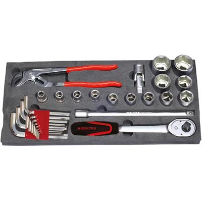 İzeltaş Mekanikçi Takım Çantası 5 Gözlü 62 Parça