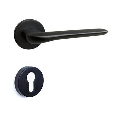 Jade Rozetli Kapı Kolu Takımı Siyah Renk