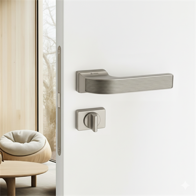 Jedı Rozetli Kapı Kolu Nikel Saten Renk