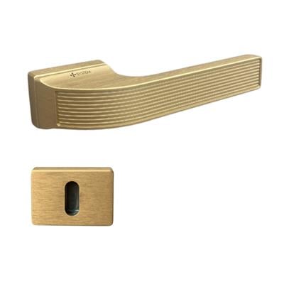 Jedı Rozetli Kapı Kolu Pirinç Saten Renk