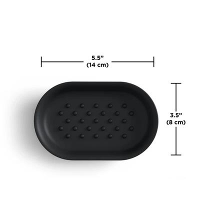 Junip Oval Sabunluk Siyah Renk 14x8 cm