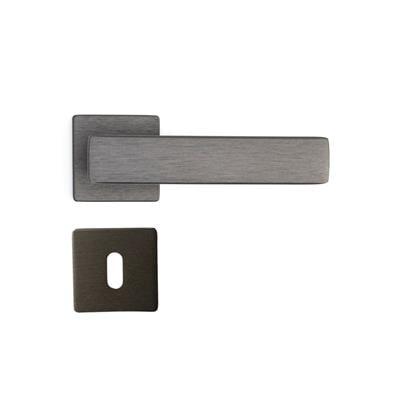 Just Rozetli Kapı Kolu Kalaylı Siyah Saten Renk