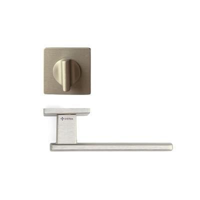 Just Rozetli Kapı Kolu Nikel Saten Renk