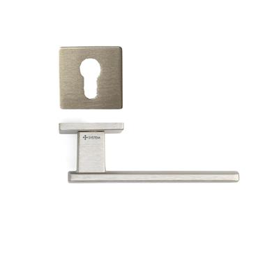 Just Rozetli Kapı Kolu Nikel Saten Renk