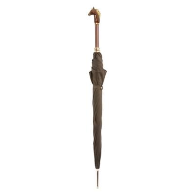 Kahverengi At Figürlü Unisex Otomatik Şemsiye 95 cm