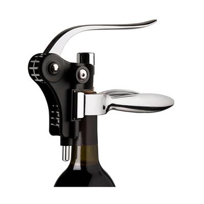 Kaldıraçlı Tirbuşon Yatay, Paslanmaz Çelik, Siyah, Kutulu