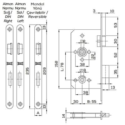 150 Kale Alman Tıpı Gomme Wc Kılıt Oval Krom