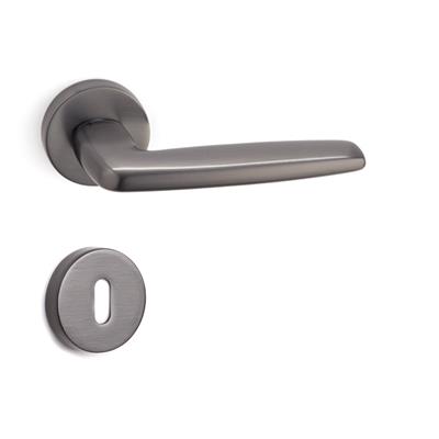 Kaya Rozetli Kapı Kolu Takımı Füme Renk