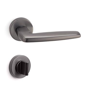 Kaya Rozetli Kapı Kolu Takımı Füme Renk