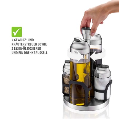 Kippo Döner Baharatlık 5 Parça Paslanmaz Çelik 