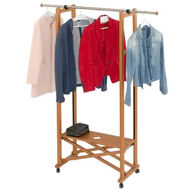 Kiraz Ağacı Ahşap Katlanır Elbise Askılığı Ceviz 