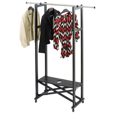 Kiraz Ağacı Ahşap Katlanır Elbise Askılığı Siyah 